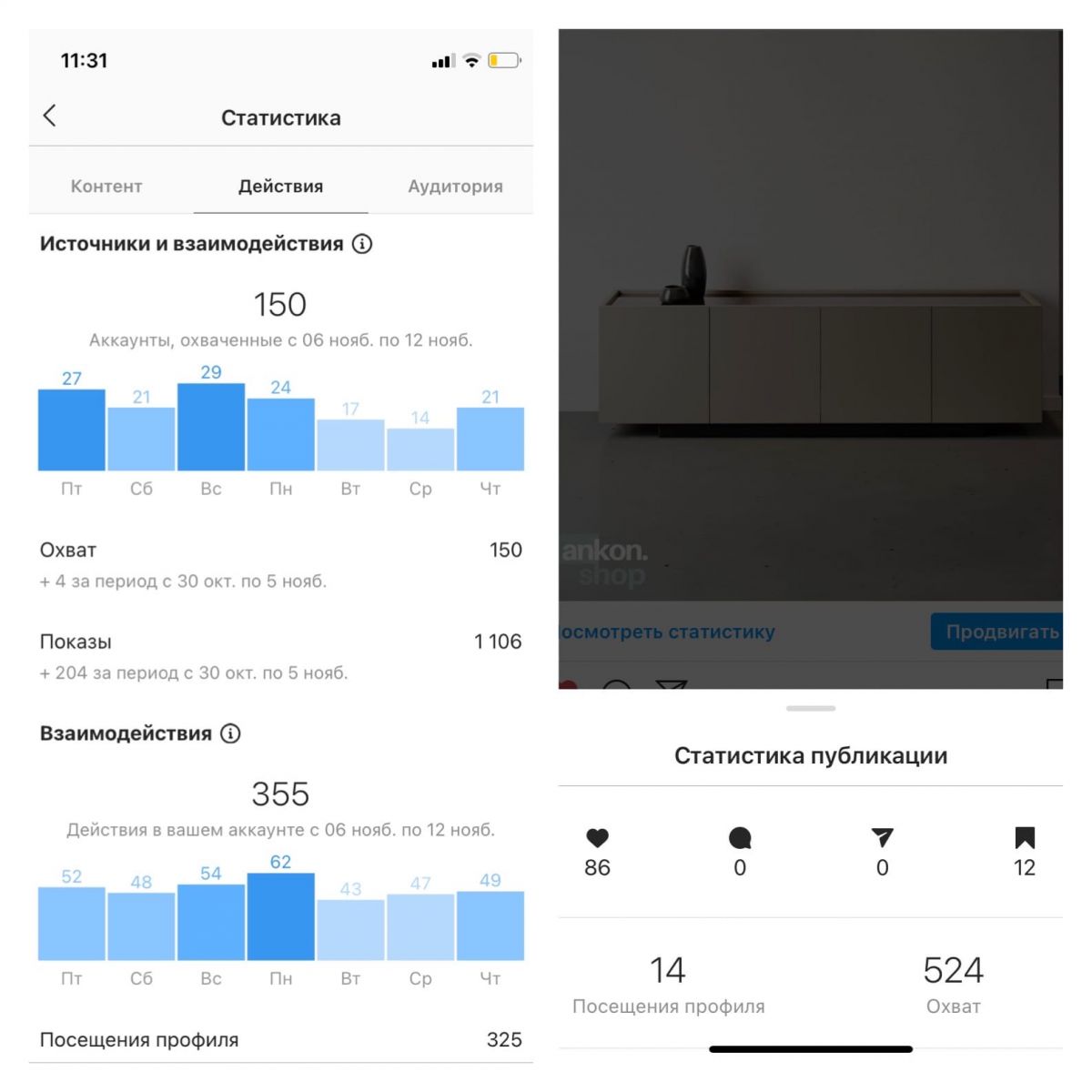 Как смотреть охваты в инстаграм с телефона